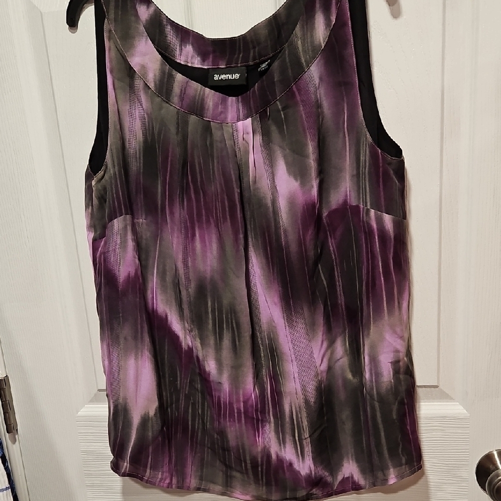 Avenue Women's Purple and Gray Tank Top